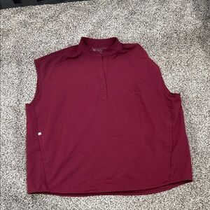 Figs Burgundy Rafaela Scrub Top